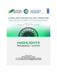 National Consultation with Civil sSociety Organizations (CSOs) Project Portfolio Development for the Green Climate Fund (GCF)